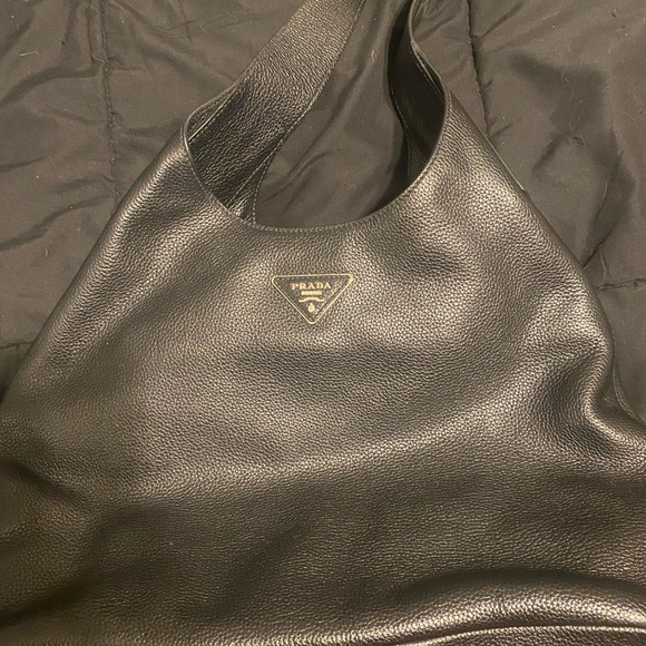 Prada Dark Leather Tote - Picture 1 of 7